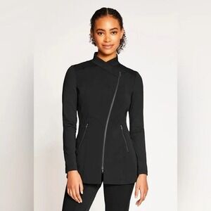 Noel Asmar Jada Tunic Jacket Women's XXS 2XS Black Asymmetric Zip Riding NWT $90